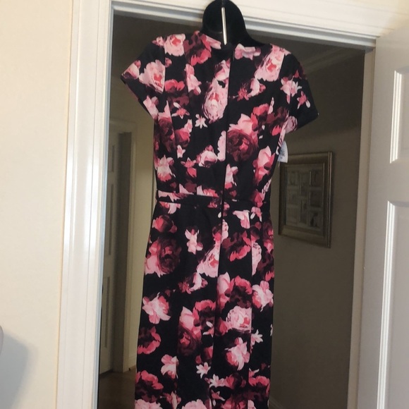 Eva Mendes Black Floral Dress Size 2 Gently Worn - Picture 4 of 5
